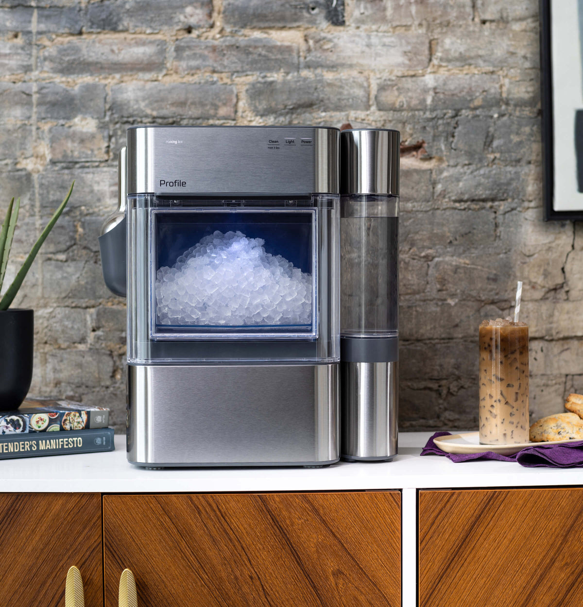 GE Profile Opal 2.0 Ultra Nugget Ice Maker with Side Tank